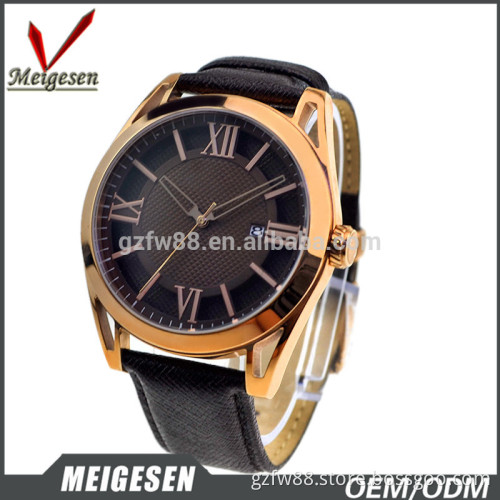 China Factory Single Date Display Watches Custom Quartz Gold Men Watch